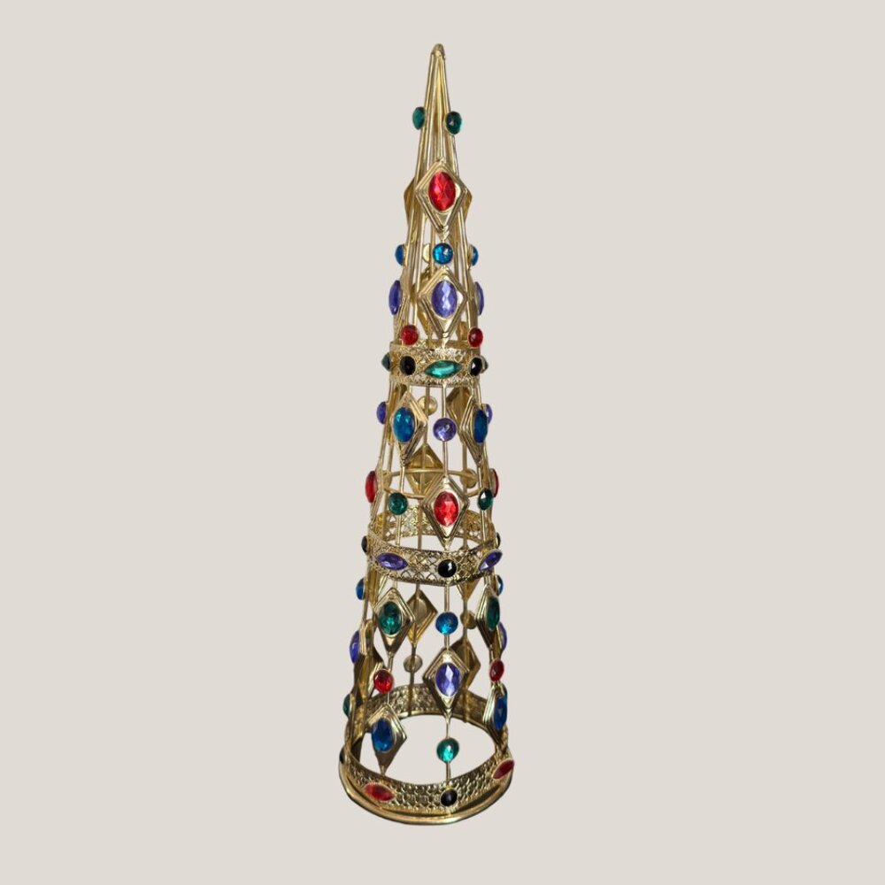 Robert Stanley "Royal Palace" 18" Christmas Tree, Filigree Design Rhinestones